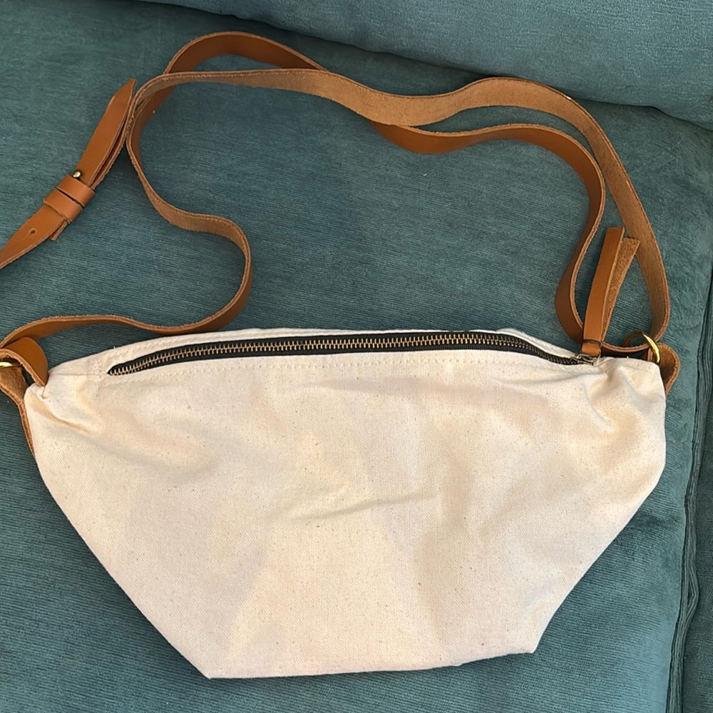 Noonday Collection Cream and Tan Mini Bag